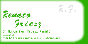 renato friesz business card