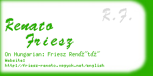 renato friesz business card